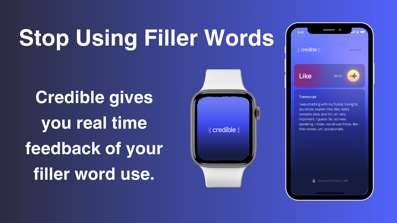 Stop Using Filler Word Use Credible Gives You Real Time Awareness
