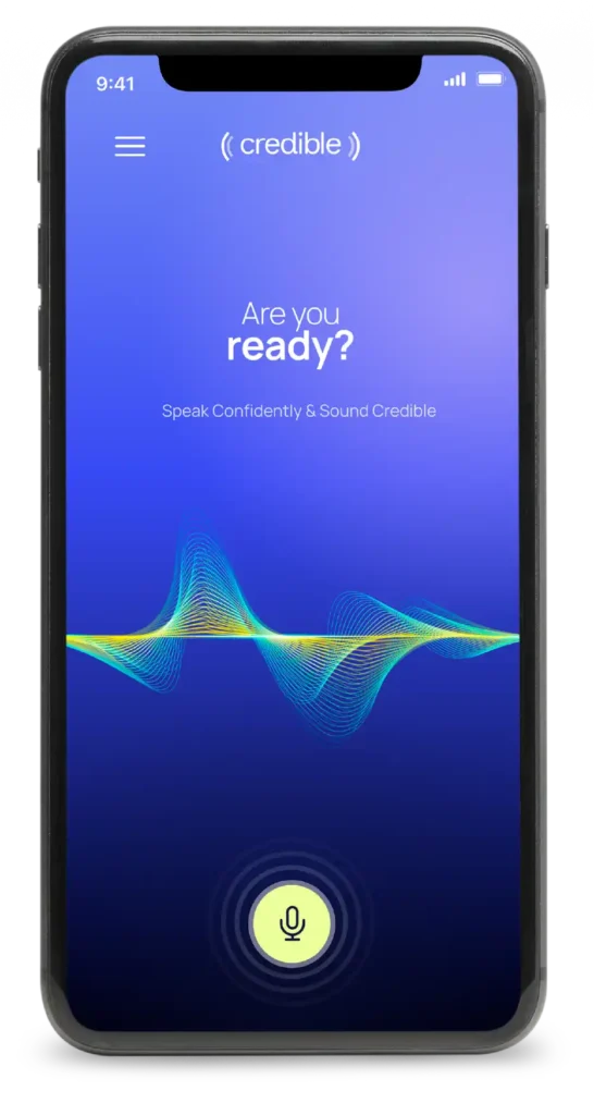 Phone showing Credible app recording screen